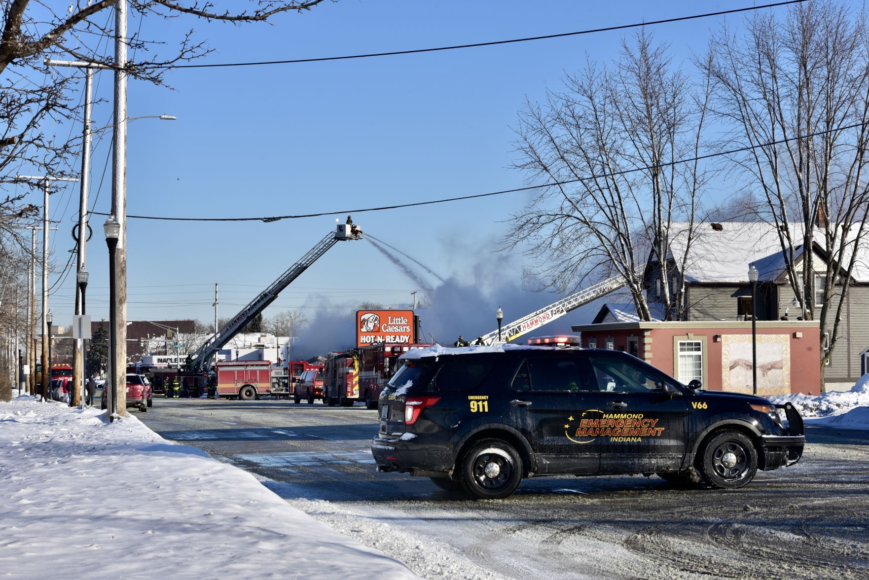 Fire Fighters battle Extra Alarm fire in Frigid Weather